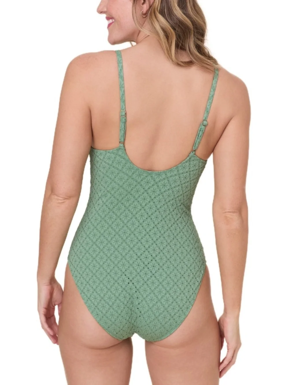 The Sicily One Piece - Eyelet - Eucalyptus - Classic - EUCALYPTUS